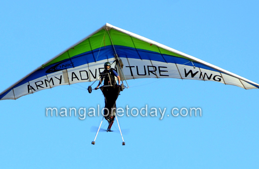 Army men fly past Mangaluru skies
